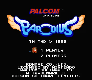 Parodius (Europe) (Beta) screen shot title